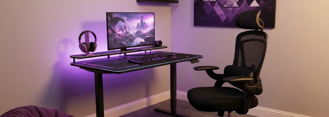 biurko gamingowe i fotel doris spacetronik